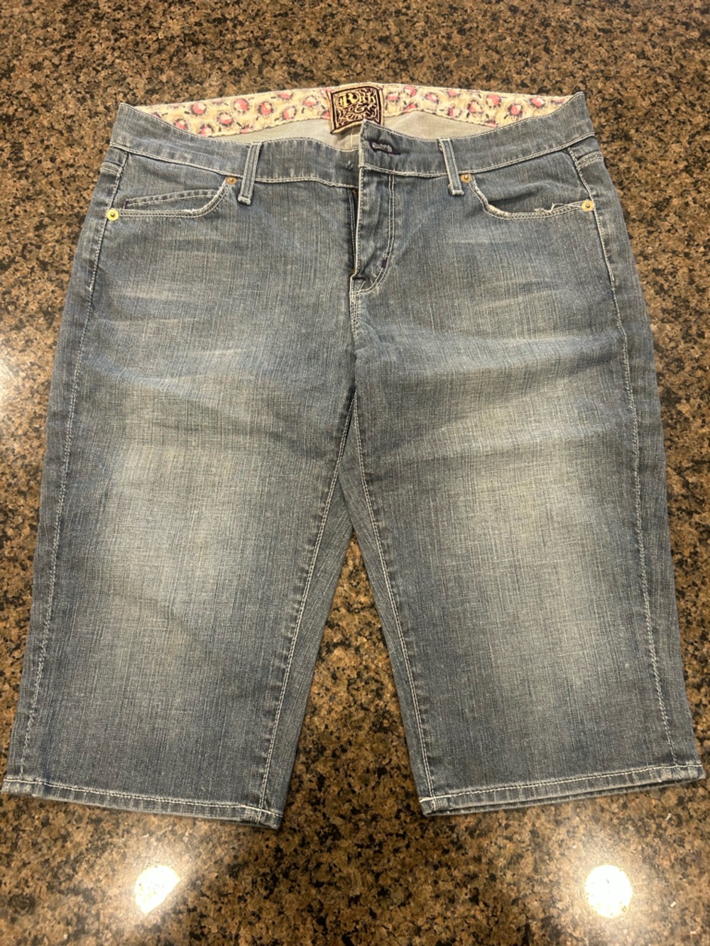 Rich & Skinny Washed Light Blue Denim Shorts